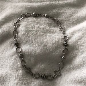 Premier Designs Silver Cross Necklace